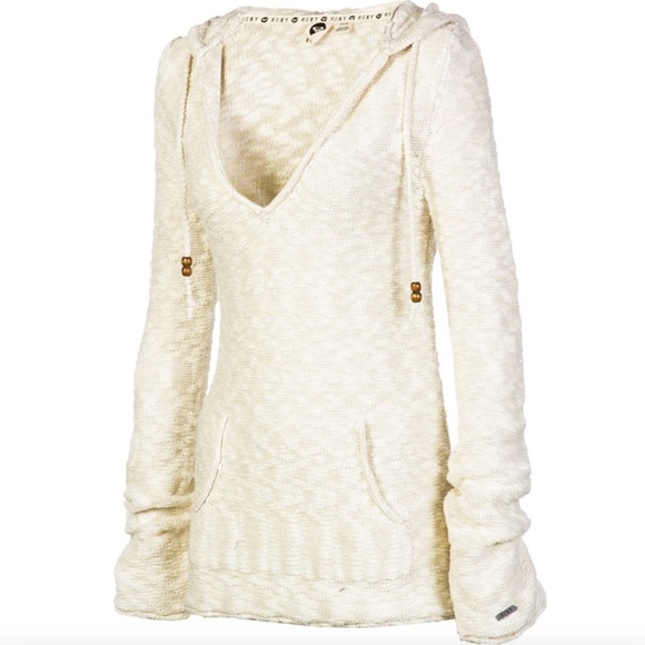 EUC - Roxy - White Caps 2 Sweater Hoodie - White - L - Picture 1 of 8
